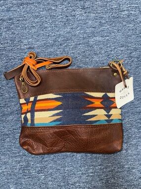 HAWKS AND DOVE LEATHER CROSSBODY